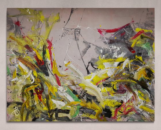 Lonyo (XXXL) - Large Abstract Painting (H)152x(W)195 cm.