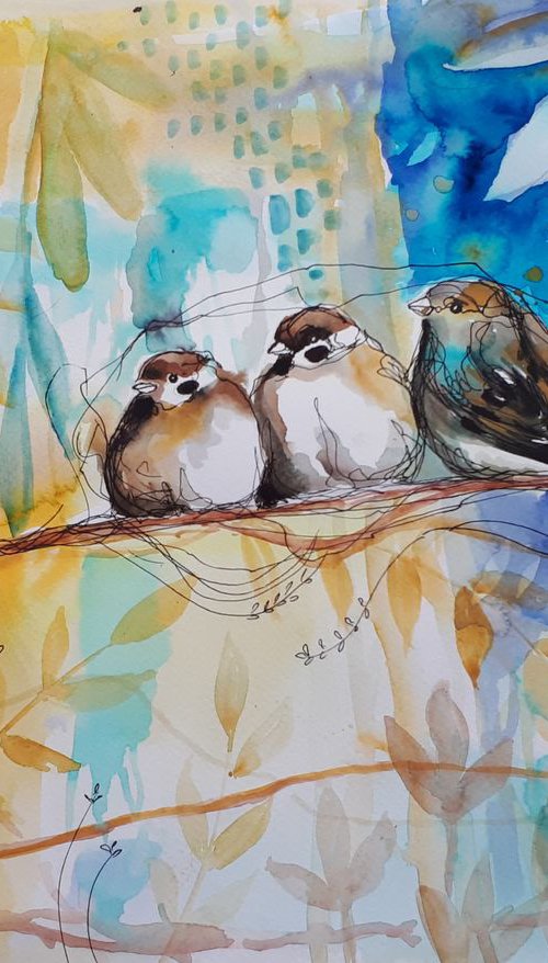 Sparrows by Simon Tünde