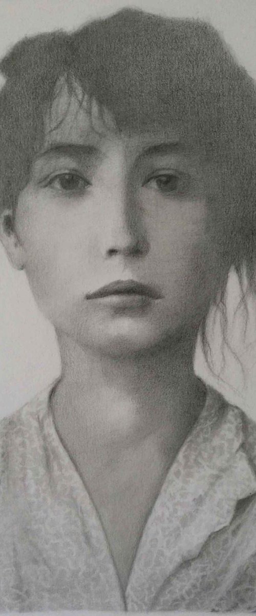Camille Claudel- Women in Love Series, pencil drawing 24 x 29 cm by Daniela Roughsedge