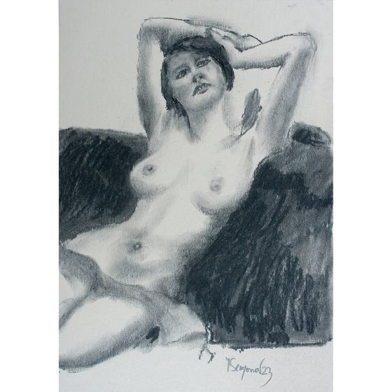 Female Figure 20 Charcoal Sketch