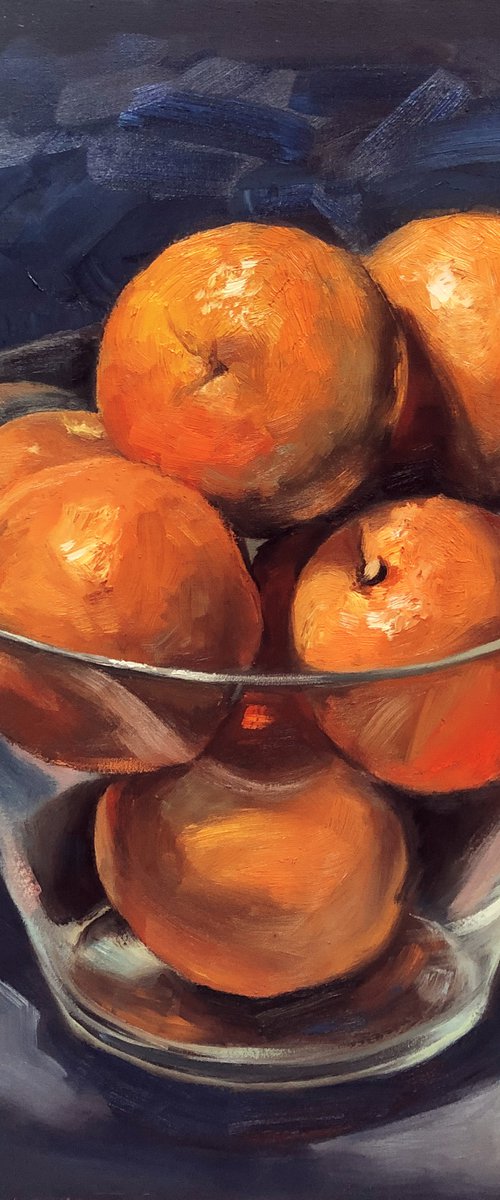 Oranges in the Glass Bowl by Irina Sergeyeva