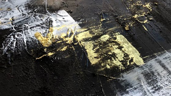 Gold and Black Abstract Glints