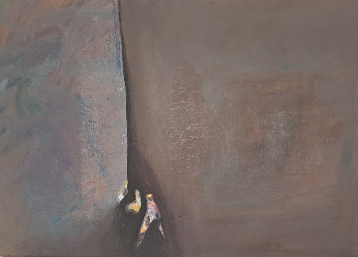 Expressive Oil Painting , Crossing Silence By Khaled_A, 28 X 20, Artwork For Sale On Artfinder