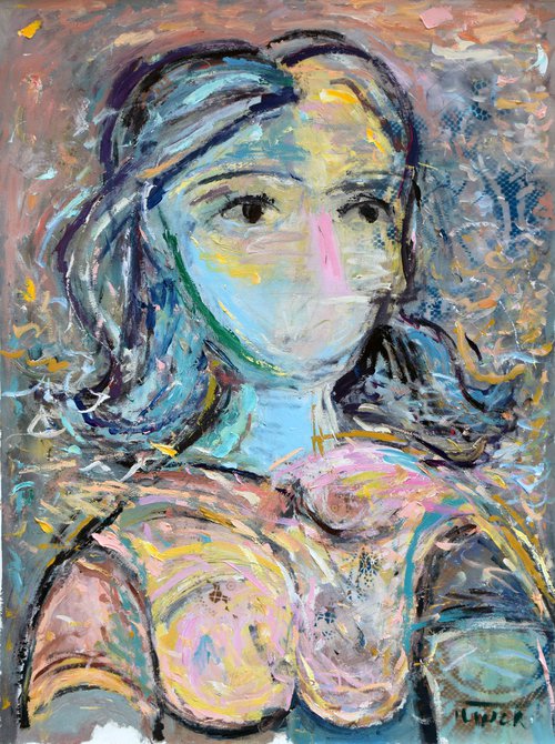 OFFER! Portrait of a woman (a post Picasso reaction) by Catalin Ilinca