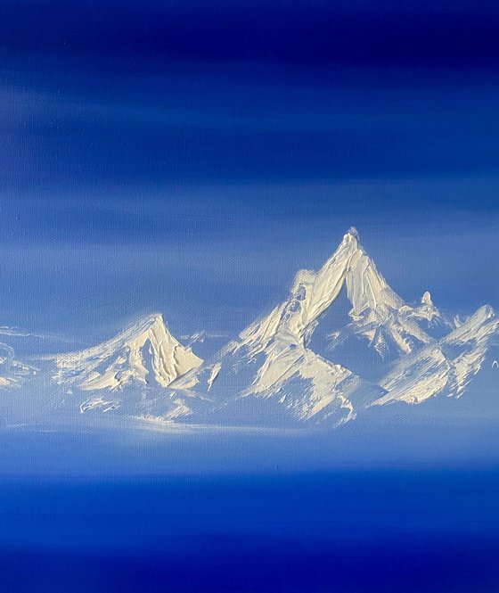 Annapurna in Blue