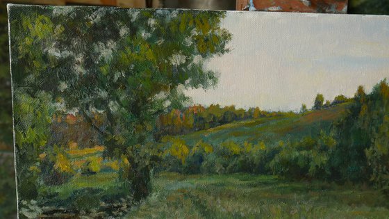 The Summer Evening - summer landscape painting