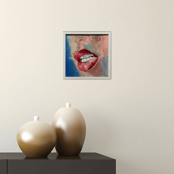 Red lips.