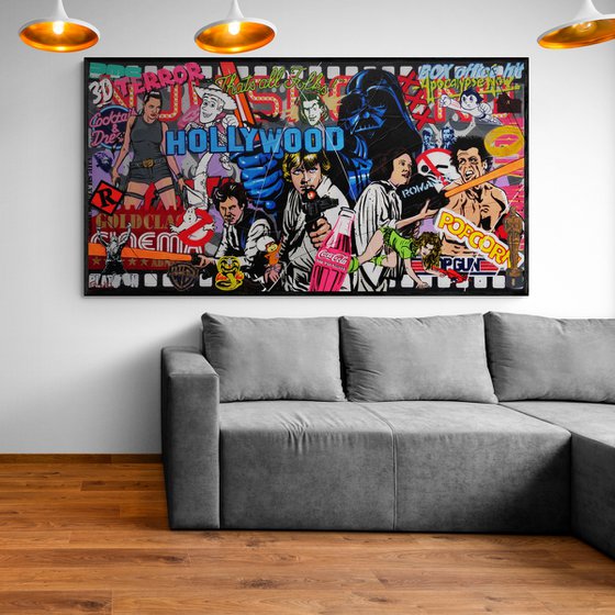 Cinemascope 190cm x 100cm Star Wars Movie Textured Urban Pop Art