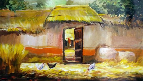 Village Door at Harvest Time by Samiran Sarkar