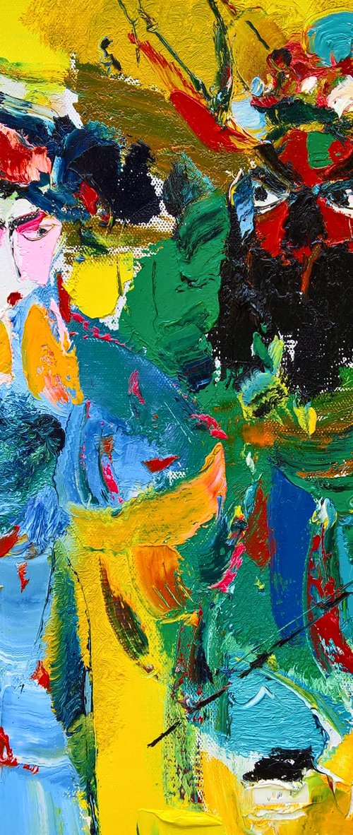 Beijing Opera original oil painting by Kunlong Wang