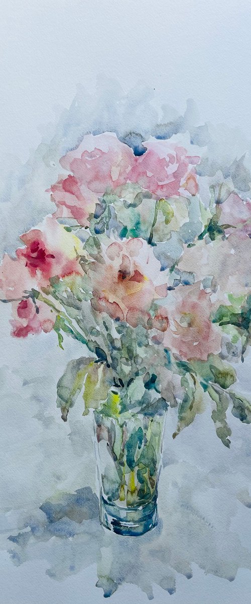 Roses 19,7x25,6 in by Elena Klyan