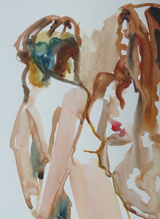 Standing female nude 3 poses
