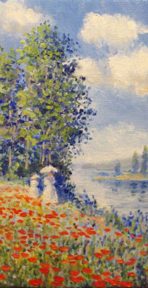 A walk by the river by Oleh Rak