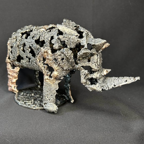 Air and bronze rhinoceros