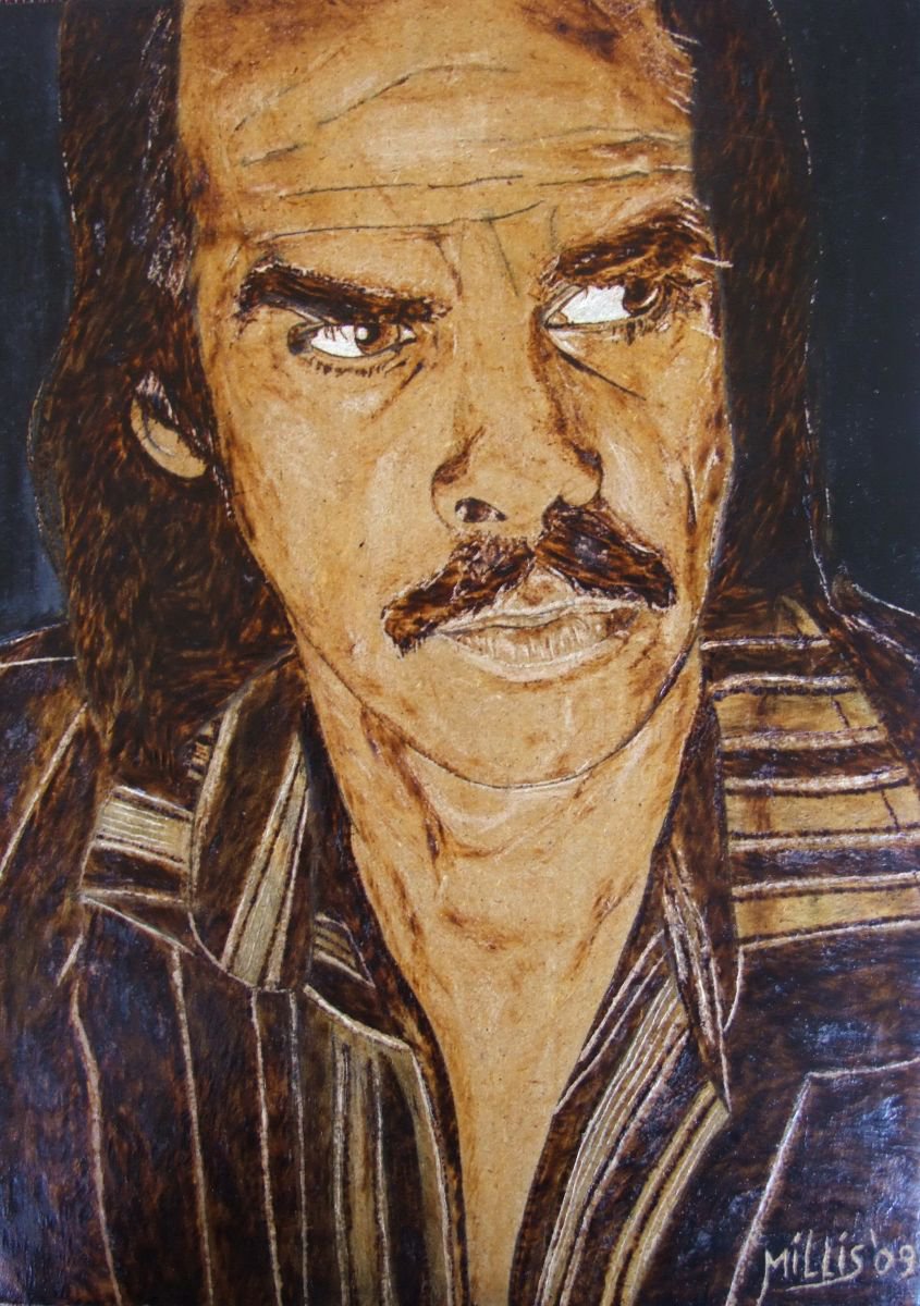 Nick Cave by MILIS Pyrography