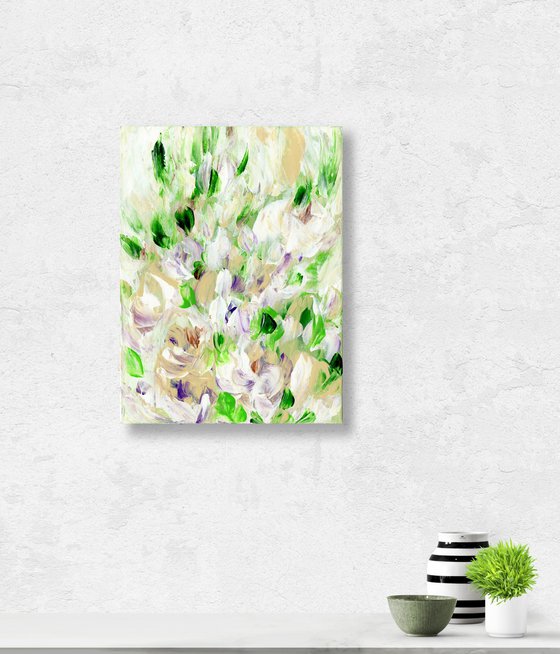Tranquility Blooms 33 - Floral Painting by Kathy Morton Stanion