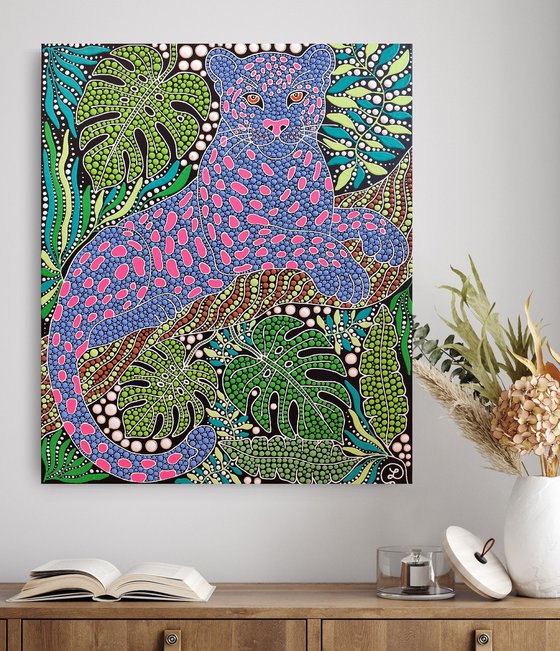 Leopard in the Lush Garden