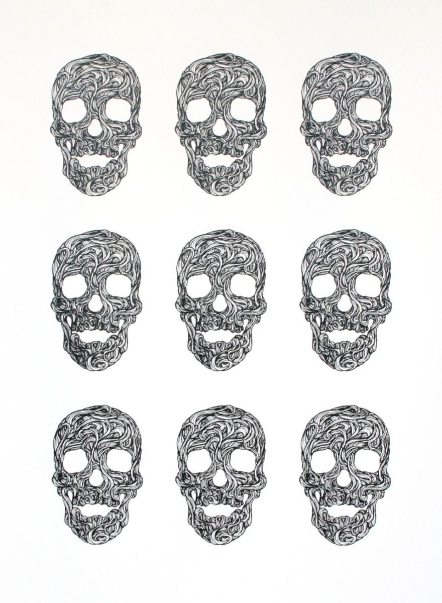 Swirly Skulls by Wayne Chisnall