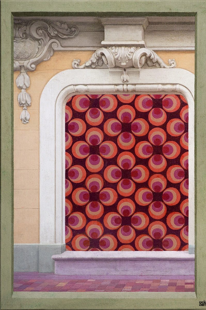 Urban And Pop Cityscapes Acrylic Painting By Lucia Dibi, 20 X 30", Madrid, Original Artwork