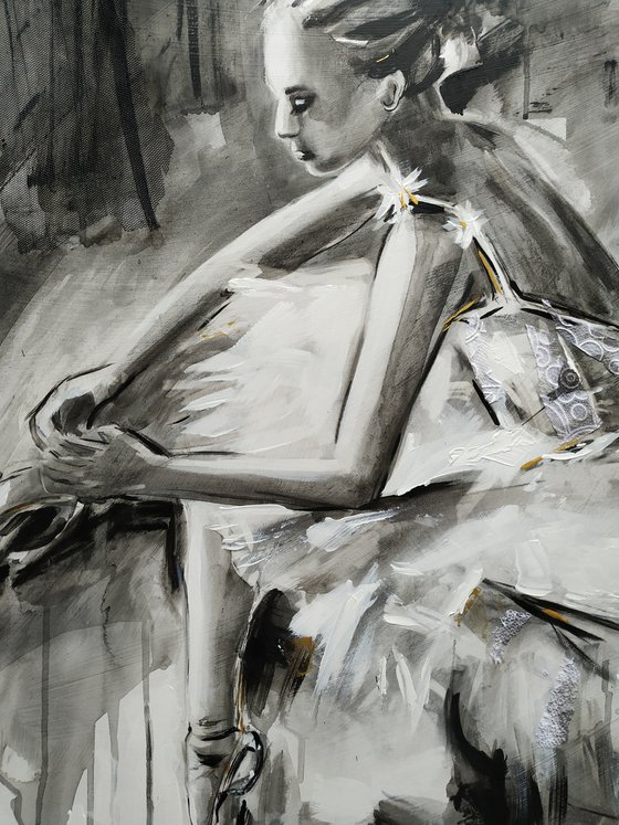 Moment - ballerina Painting on MDF