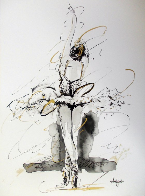 Ballerina  ink drawing series