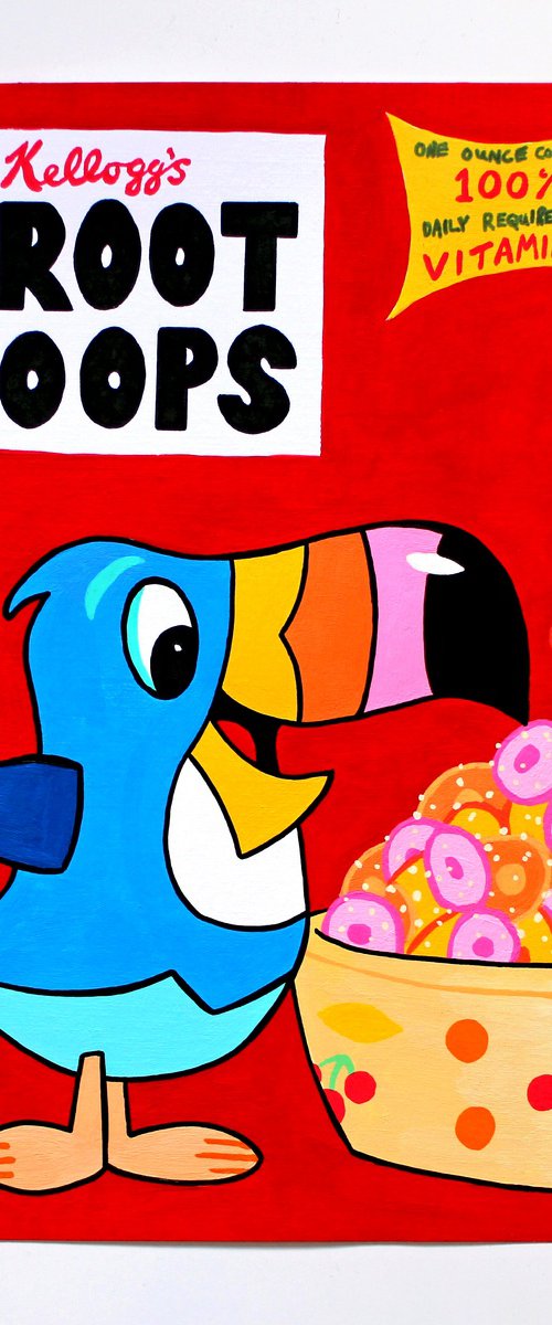 Froot Loops Cereal Painting by Ian Viggars