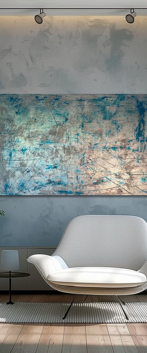 The Magic of Winter Abstrakt 80x130x2 cm by Exclusive Arts