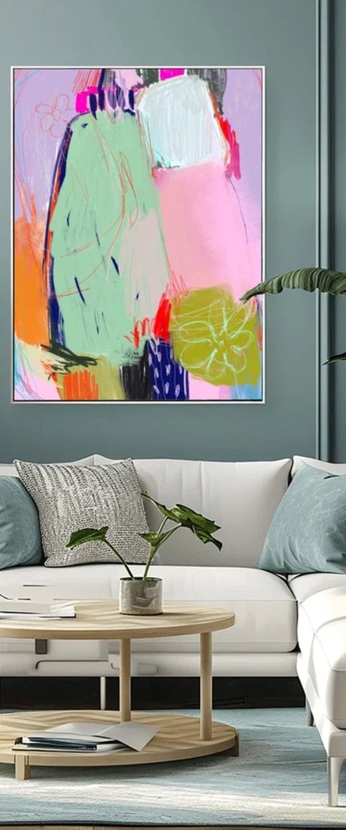Colorful Floral Abstract by Sasha Robinson
