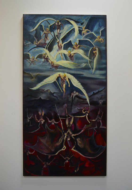 Angels & Demons oil painting