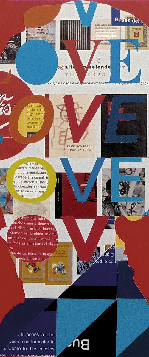 Collage_28_Love_30x30 cm by Manel Villalonga