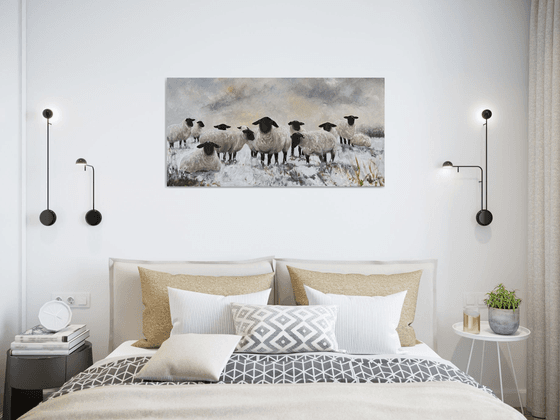 Black Face Sheep Winter
