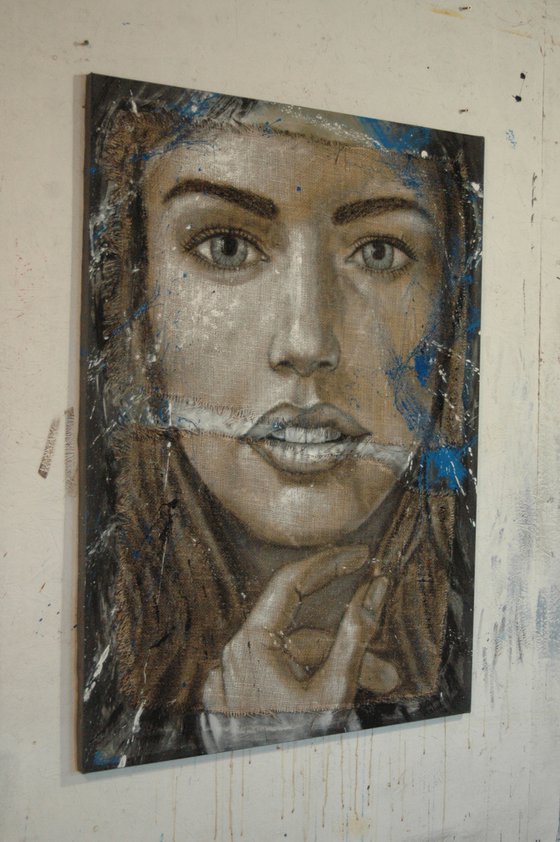 "Truth Hurts". Large scale portrait.