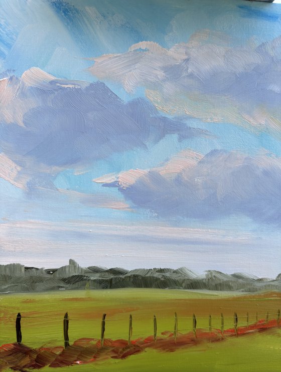 Clouds over the field