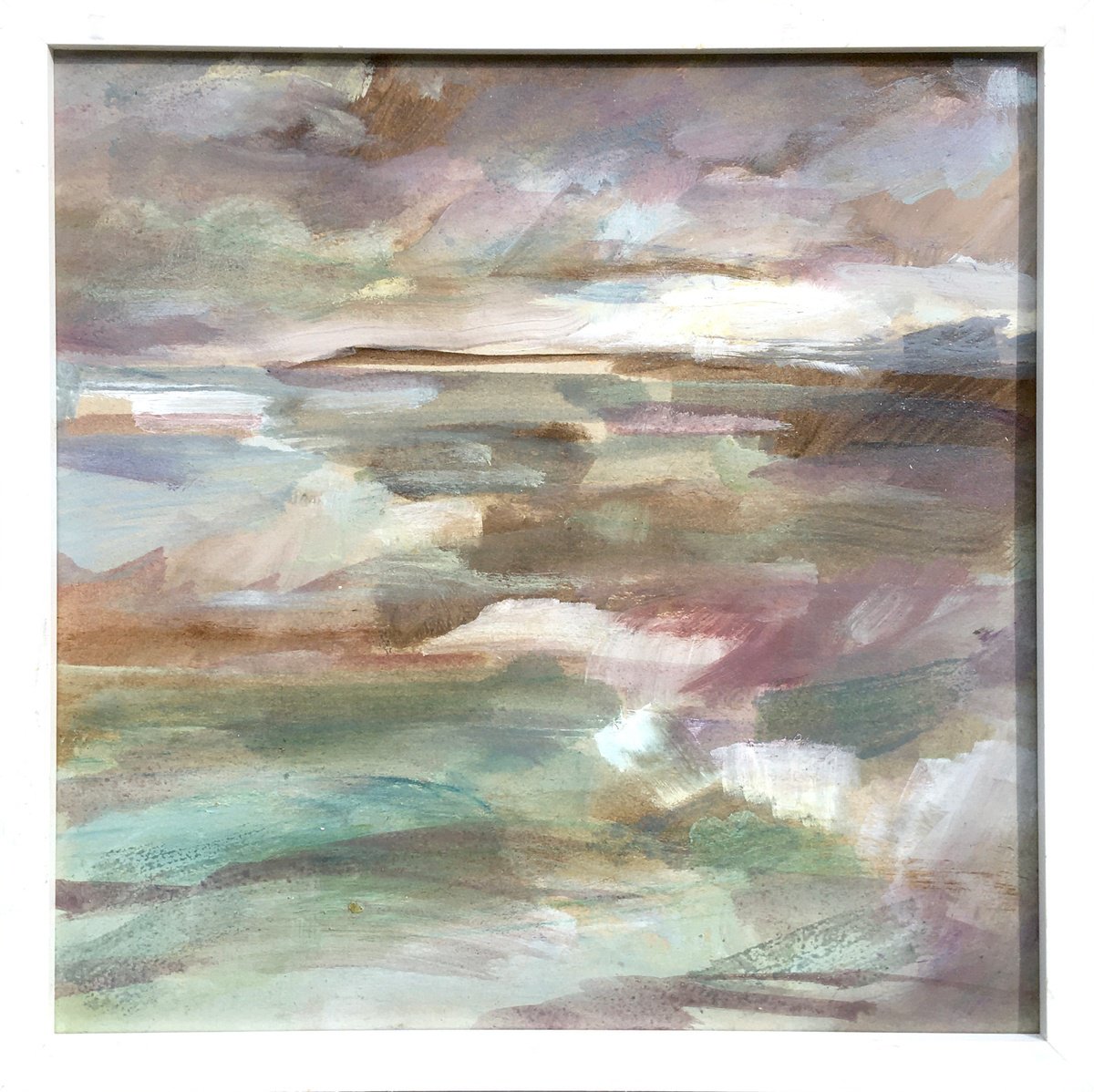 Impressionistic Landscape Oil Painting By Guy Pickford, 13 X 13, Rolling Forever On, Original Artwork