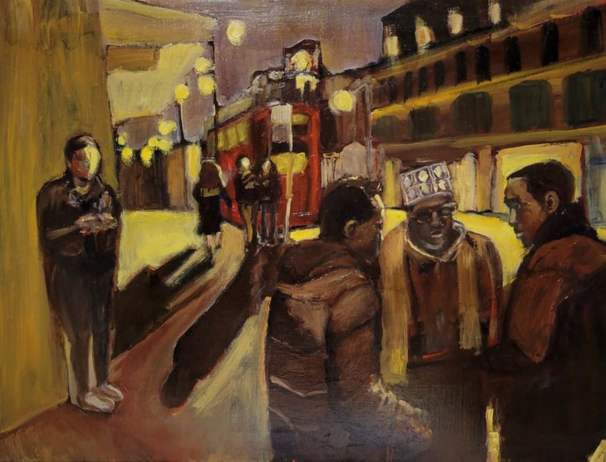 Train Stop (aka Brixton) - Sepia Series by Leah Kohlenberg Fine Art