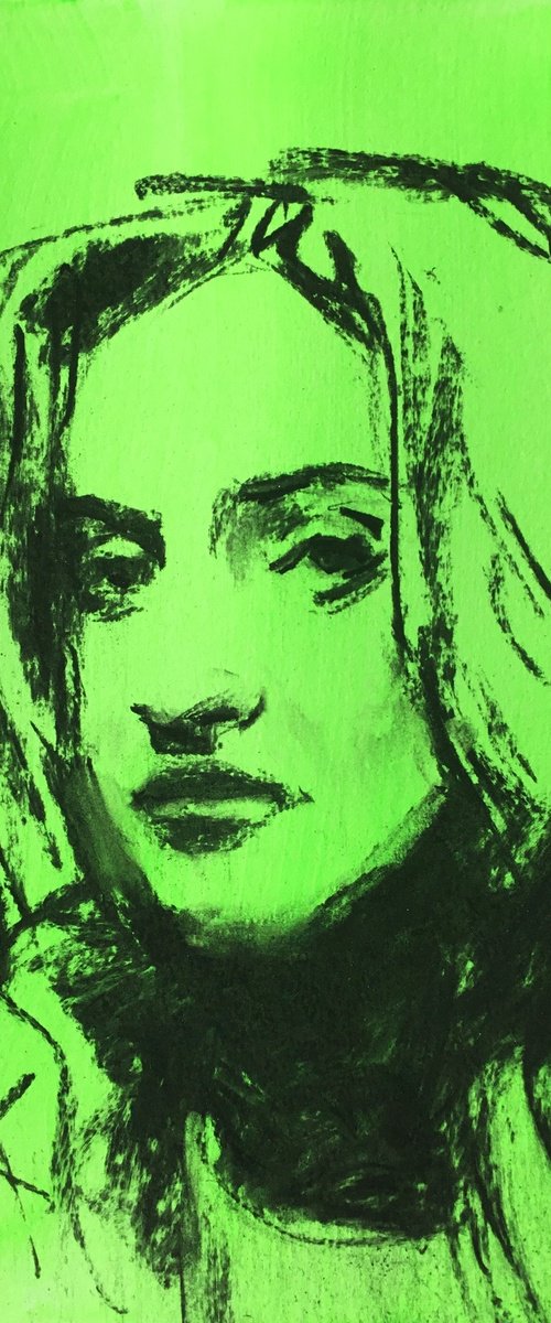 Quick Portrait on Fluo BG by Dominique Dève