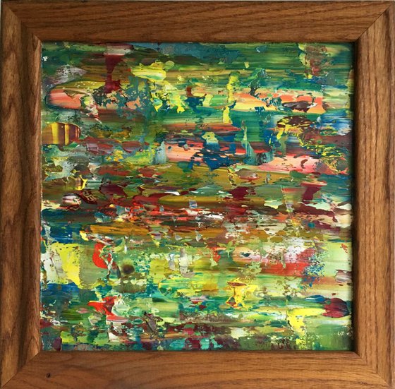 "Some Kind Of Sky" 12" x 12" Original Framed PMS Oil Painting On Wood