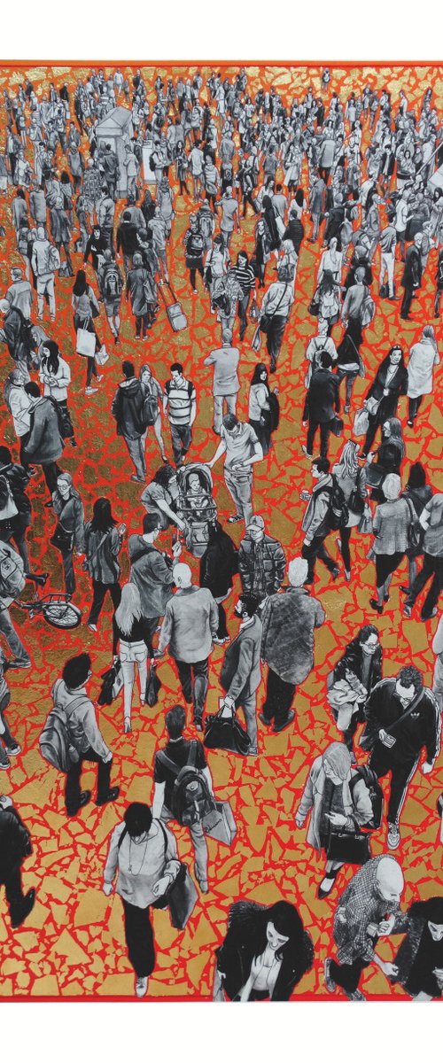 “People - Old normal II” (Orange Gradient and Gold) by Arturo Garcia de las Heras (Agheras73)