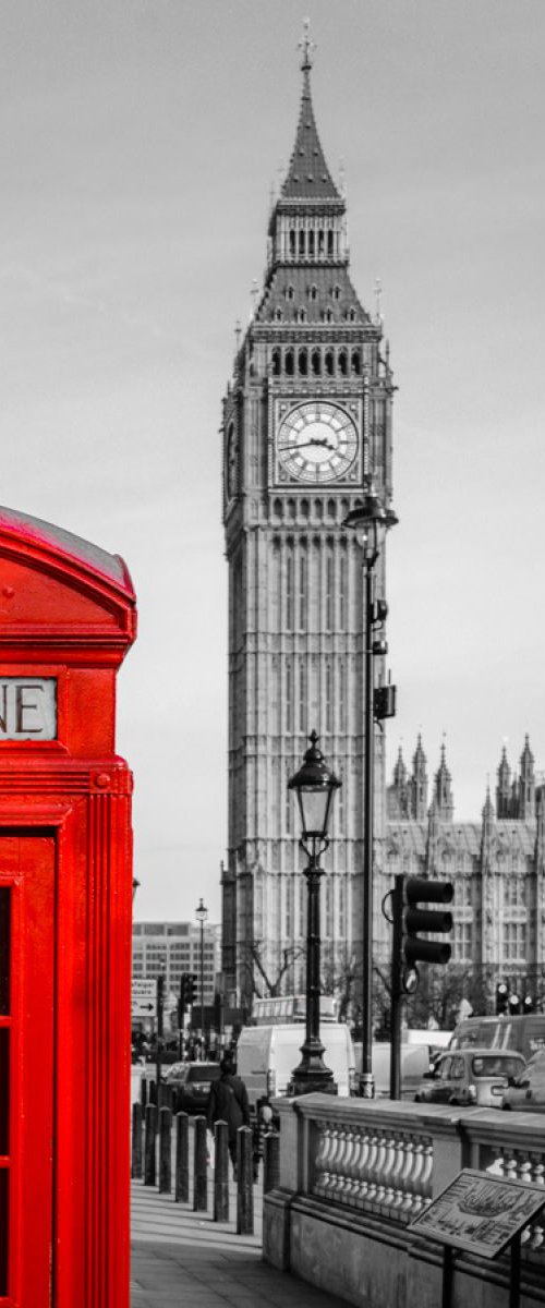 Big Ben Telephone Box - A3 by Ben Robson Hull