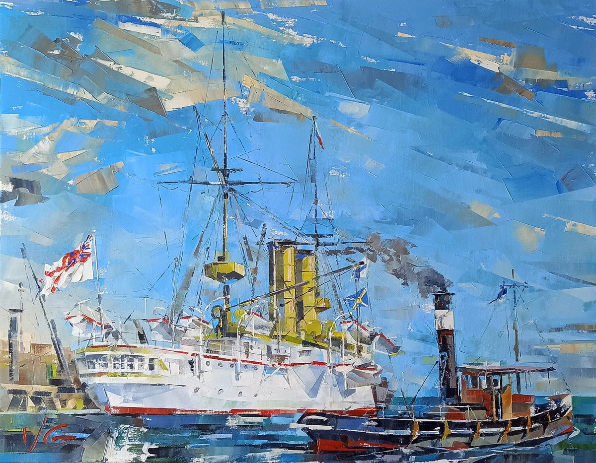 Series history maritime arts HMS ORLANDO #02 armored cruiser Royal Navy of Great Britain by Volodymyr Glukhomanyuk
