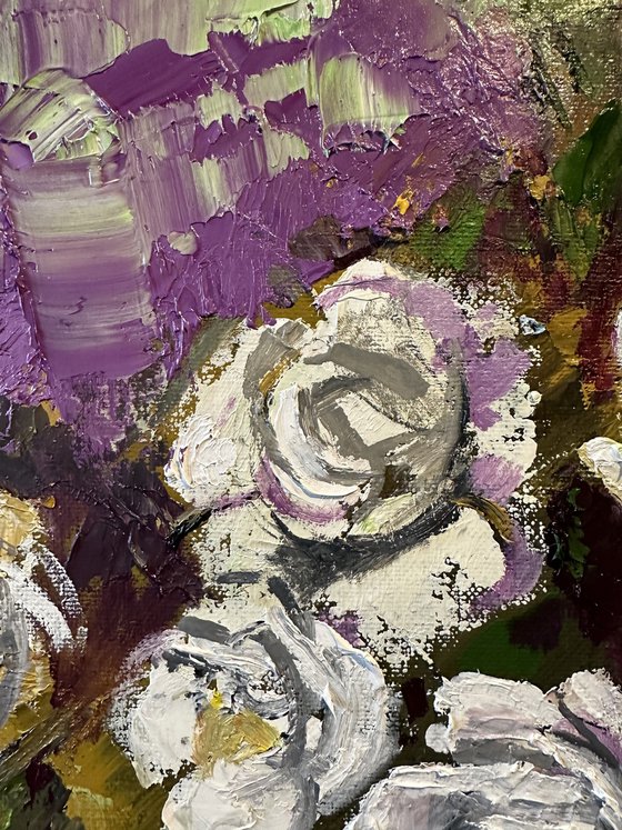 Still Life with White Roses