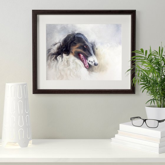 Borzoi Russian wolfhound -