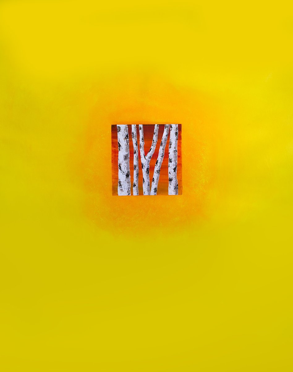 Geometric Abstract Acrylic Painting By Alena Khokhlova, 59 X 75, Awakening Of The Spirit, Original Artwork