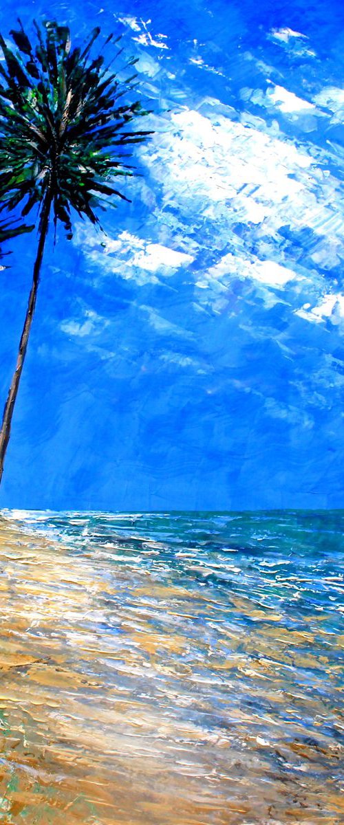 Laughingbird Caye ( Large 102 x 102 - 40" x40" ) by Paul J Best