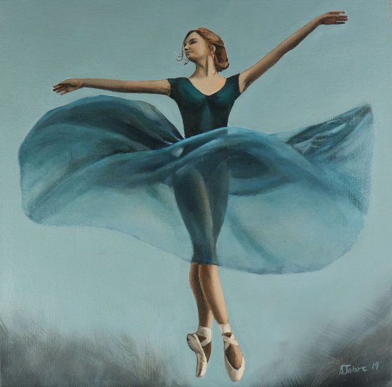 Movement, Portrait of a Dancer, Ballet, Ballerina, Young Dancer Painting