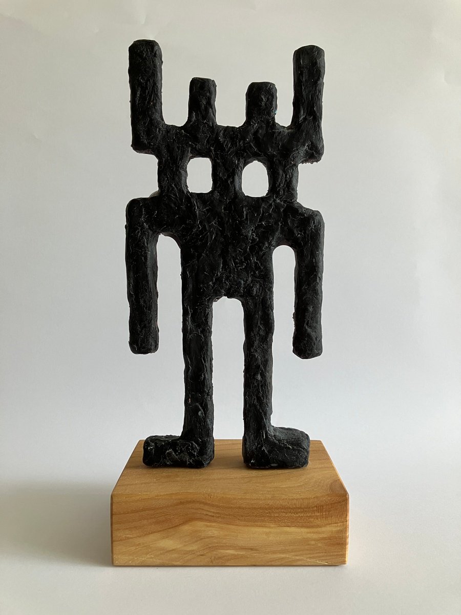 Portrait Sculpture By Jaco Putker, 4 X 9, Block Guy I, Original Artwork