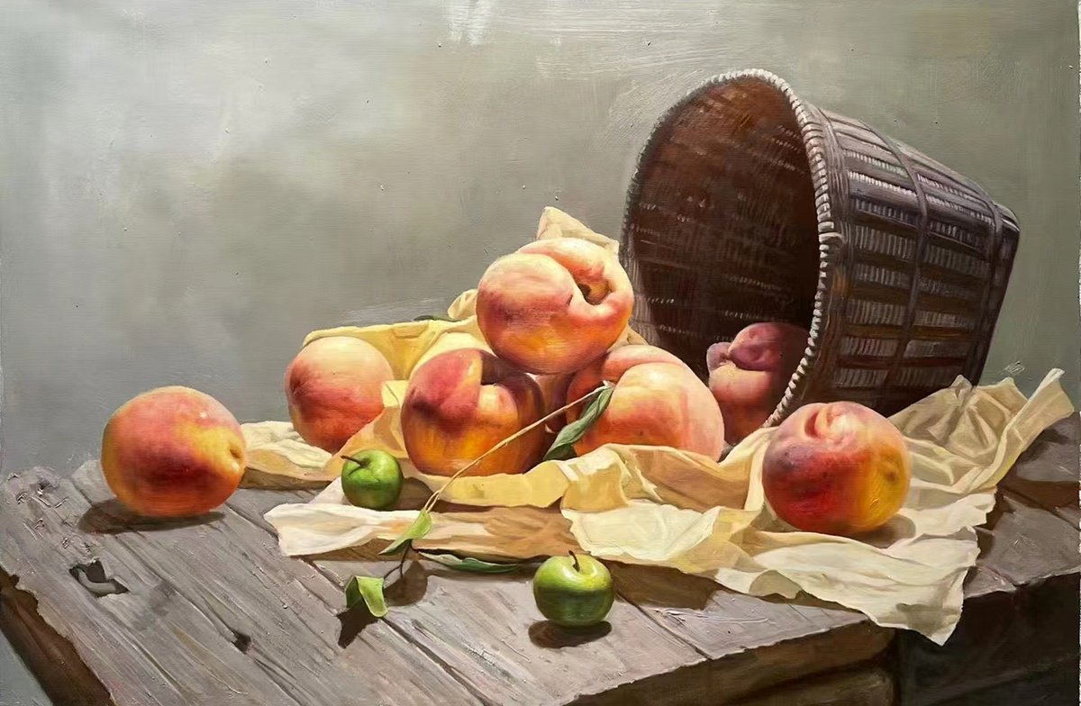 peaches on the table t246 by Kunlong Wang