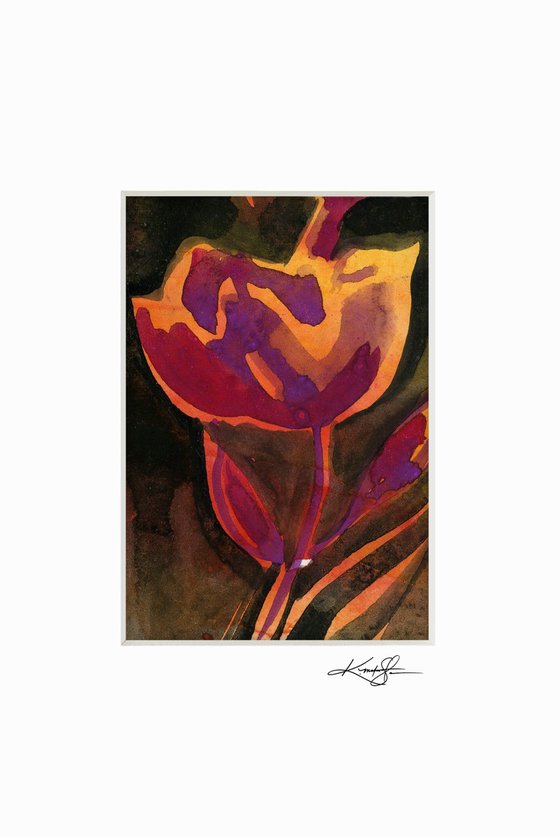 Tulip Dream 4 - Floral Abstract Painting by Kathy Morton Stanion
