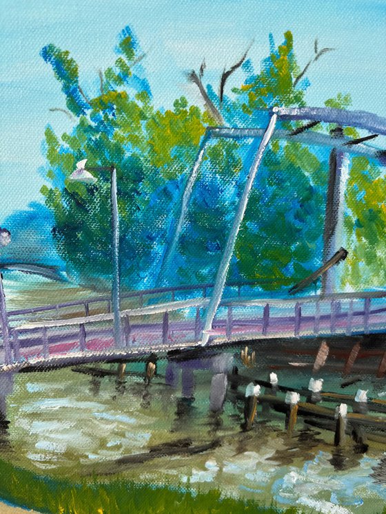 The drawbridge over canal