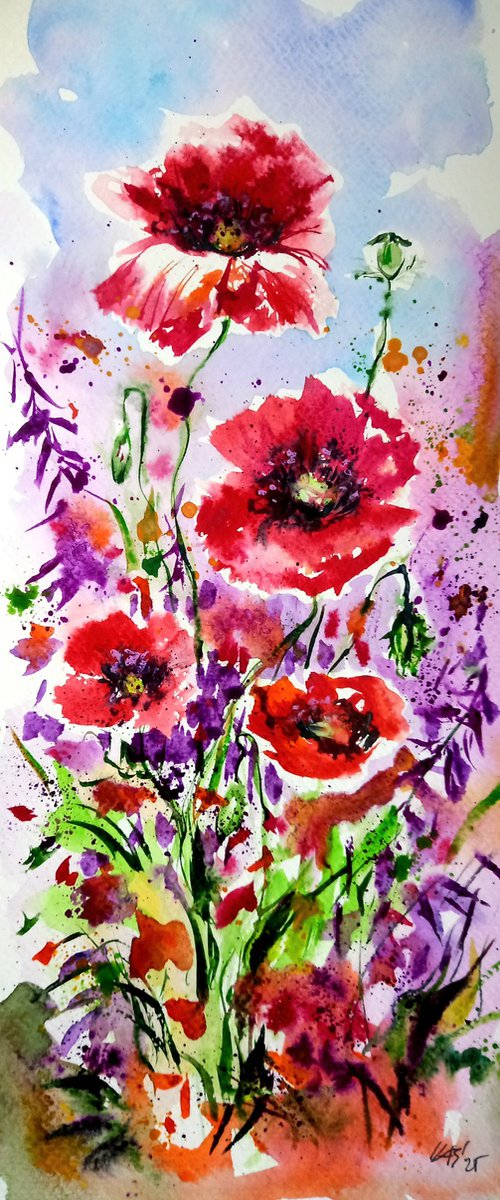 Field with poppies by Kovács Anna Brigitta